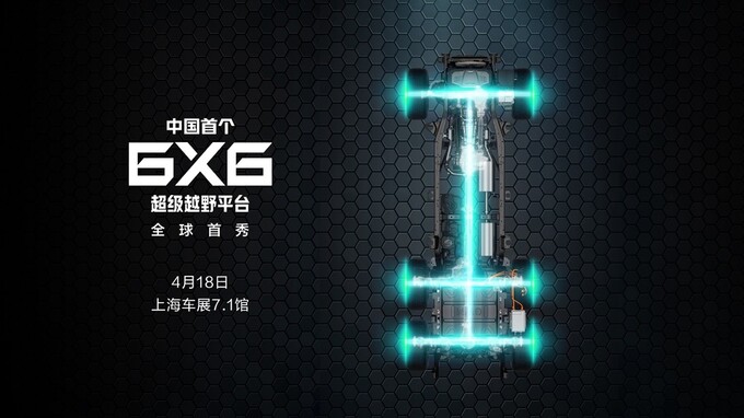 The 6×6 platform of the Great Wall Gun will be the world's first show at the Shanghai Auto Show with 3 axes, 6 drives and 5 locks-Figure 1